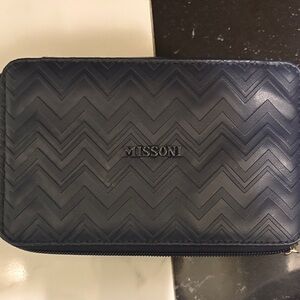 Missoni Men's Chevron Patterned Black Wallet